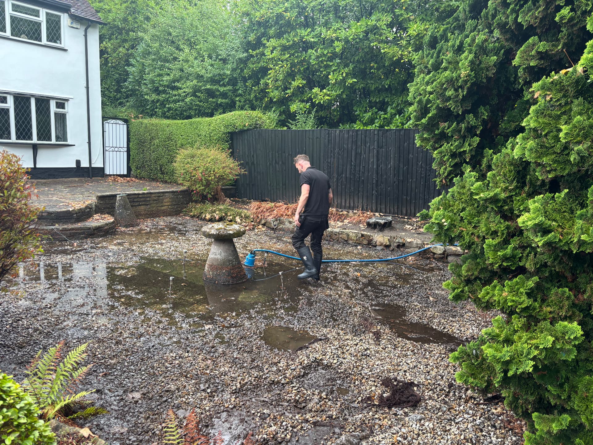Emergency Garden Flood Water Extraction — Sutton Coldfield